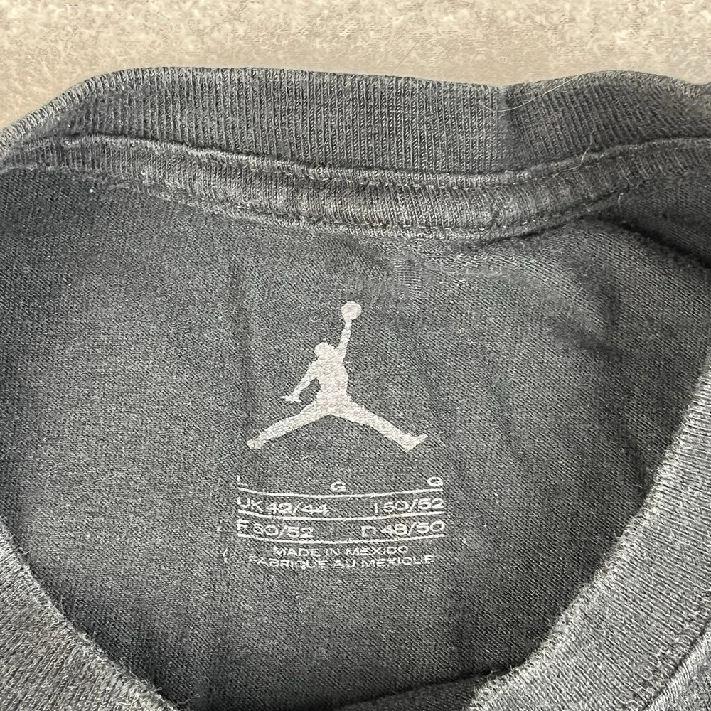 VTG Y2K Jordan‎ Brand T Shirt Mens Large For The Love Of Game Black Basketball